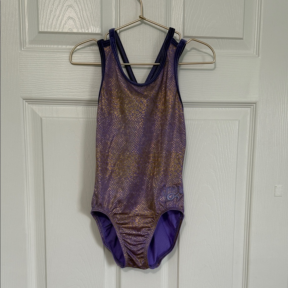 GK Elite - Simone Biles Purple and Gold Gymnastics Leotard